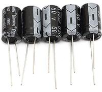Electronic devices Capacitor kit 120pcs/lot 15 Value Electrolytic Capacitors 50V 1uF-2200uF Sample Kit Radial Electrolytic Capacitor Assortment Set capacitors