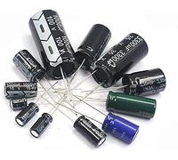 Electronic devices Capacitor kit 2-50pcs 10V 16V 25V 35V 50V 63V 100V Aluminum Electrolytic Capacitor capacitors (Size : 6.3V1500uF 10PCS)