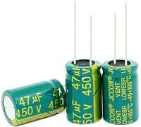 Electronic devices Capacitor kit 50pcs~500pcs/lot 47UF 450V 450V 47UF high-Frequency Crystal Electrolytic Capacitor 16mm X25mm capacitors