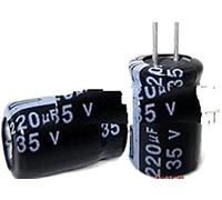 Electronic devices Capacitor kit 50pcs Capacitor 35 v220uf 220 uf35v Aluminum electrolytic Capacitor Specification: 8 x12 capacitors Energy storage elements