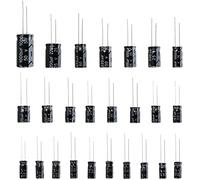 Electronic devices Capacitor kit Set of 120pcs 12 Values 0.22UF-470UF Aluminum electrolytic Capacitor Assortment kit Set Pack capacitors Energy storage elements