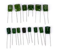 Electronic devices Capacitors 180pcs/lot Polyester Film Capacitor Assorted Kit 2A104J 2A332J 2A472J 2A103J 2A333J 2A473J 2A563J 2A223J Capacitors Set Pack Energy storage elements