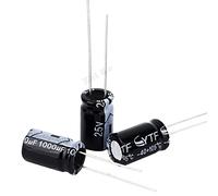 Electronic devices Capacitors 30pcs/lot 25v 1000uf Aluminum electrolytic Capacitor Specification: 10 * 17 for Electric Vehicle Charger Energy storage elements
