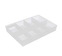 Electronic devices Clear White Featured 8 Slots Waterproof reliable efficacy Components Storage Transparent Part Boxes without Cover Energy storage elements