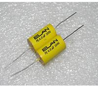 Electronic devices E l a n 100V 4uf 405k 100VDC PE axial Copper pin Frequency Division Film Capacitor 1 Pcs Energy storage elements