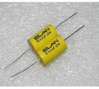 Electronic devices E l a n 100V 4uf 405k 100VDC PE axial Copper pin Frequency Division Film Capacitor 1 Pcs