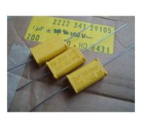 Electronic devices MKC 100V 1uF 105K Copper pin axial Polyester Film Capacitor 10pcs Energy storage elements