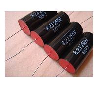 Electronic devices MPT 250V 8.2UF Audio Speaker Dedicated Frequency Divider Copper Foot Audio electrodeless Capacitor 2pcs