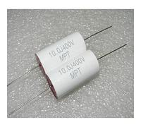 Electronic devices MPT Copper pin 10.0J 400V 10UF 106J axial Piercing red Head Frequency Division Film Capacitor 1 Pcs Energy storage elements