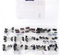 Electronic devices Switch Capacitor kit 120pcs/lot 12values 1uF-470uF Aluminum Electrolytic Capacitor Assortment Kit 16V-50V electrolytic capacitors Assortment Box Set capacitors