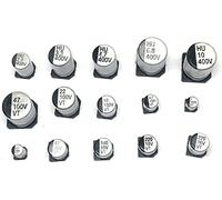 Electronic devices Switch Capacitor kit 130PCS/LOT 1uF-220uF SMD Aluminum Electrolytic Capacitor Assorted Kit Set, 13values*10pcs=130pcs Samples Kit capacitors