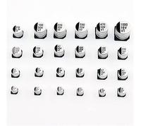 Electronic devices Switch Capacitor kit 20pcs SMD 50V 35V 25V 16V 10V 1UF 3.3UF 4.7UF 10UF 22UF 33UF 47UF 100UF 220UF 330UF 470UF 1000UF Aluminum Electrolytic Capacitor capacitors (Size : 50V 33UF)