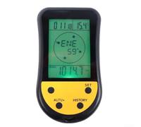 Electronic Digital Altimeter with Barometer Thermometer Weather, forecast Clock Calendar Backlit LCD Display History Tracking Portable, for Hiking Camping