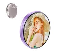 Electronic Digital Badge Pins, Electronic Anime Pin with HD Touchscreen, Videos/Photos Display via Bluetooth, Screen Badges Button, Cosplay Concert Gifts for Anime/Football Fan (Purple)