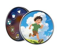 Electronic Digital Badges | 1.85inch HD IPS Touchscreen Animes Fan Electronic Badges | Animes Pin Button With GIF/Videos/Photos Display Bluetoothes-Compatible, Anime/Football Fans/Personal Show