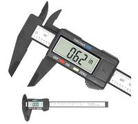 Electronic Digital Caliper, Plastic Vernier Caliper, Caliper Measuring Tool with Inch/Millimeter Conversion, Extra Large LCD Screen, 0-6 Inch/0-150 mm, Auto Off Featured Micrometer Ruler