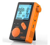 Electronic Digital Metronome for Piano, Guitar, Drum, Ukulele, Metronome with Timer, 8 Tones, Tone Generator for All Instruments, Black and Orange, e.g. LEKATO