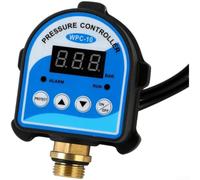 Electronic Digital Pressure Regulator Switch 220 V Automatic with Display for Booster for Pump Self-Suction Pump Piping System Blue (3 Points - 15.5 mm)