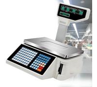 Electronic Digital Price Computing Scale Barcode Scale, Electronics Thermal Printer, LCD Display, for Supermarket/Retail Store A+Barcodescanner