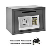 Electronic Digital Safe Box Large 16 Litre Volume for Home Hotel Security with 4 Locking Bolts and 2 Keys Wall or Floor Mounted 25x35x25CM, Grey