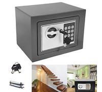 Electronic Digital Safe Mini Safe Box Home Safe Electronic Digital Safe / 2 Key, Solid Steel Box Safety Deposit Box, with Portable Coin Slot and 2 Compartment for Home Hotel Office Business Jewelry
