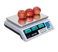 Electronic Digital Scale, Shop Table Scale-Price Computing Scale, Vegetable Fruit Market Kitchen Scales, Commercial Shop Retail Price Weighing Scale 40kg/5g, UK Plug