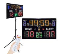 Electronic Digital Scoreboard With Stand And Remote Control Can Be Wall Mounted Built-in Speaker For Volleyball Outdoor Tennis Boxing Basketball Game