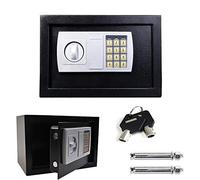 Electronic Digital Security Safe Box, 8.5L Cabinet Safe for Home Office, Hotel, Two Emergency Key, Protect Money, Jewelry, Passports, 31 x 20 x 20cm, Black