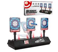 Electronic Digital Target for Nerf Guns - Auto-Reset Intelligent Light Sound Effect Scoring Target Gifts for Kids, Boys Birthday & Xmas