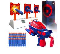 Electronic Digital Target with Gun Toy for Nerf,Spider Toy with Foam Bullets for 3 4 5 6 7 8 9 10 Year Old Kids Boy Girl Children Shooting Game Xmas Birthday Gift Present Stocking Filler Cool Stuff