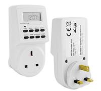 Electronic Digital Timer Mains Socket Plug-In 7 Day 12 24 Hour
