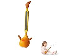 Electronic Digital Touch Sensitive Adorable Guitar Cute Cartoon Shape Music Synthesizer Early Learning Musical Instrument Fun Gift for Teens Adults Beginner Orange