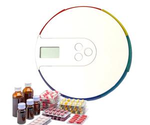Electronic Dispenser of Medicine - Automatic Retailer with Vocal and Visual Alarm, Weekly Memory with 7 Compartments, Notice up to 4 Times a Day | Intelligent Pill Organiser for