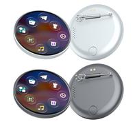 Electronic Display Brooch - USB Rechargeable Digital Pin, Interactive Photo Gif Badge, Creative Personal Ornament For Backpacks Christmas Festival Fans Decoration | Conference Table Workstation