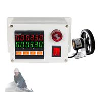 Electronic Distance Meter Counter with Rolling Wheel & Buzzer, 999999 Count Rotary Encoder for Accurate Measurement of Fishing Line, Silk Thread, and Wire