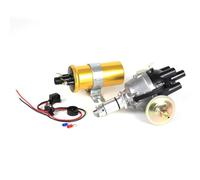 Electronic Distributor Distributor + Electrical KIT + COIL Fit For Lucas TR3, TR4, TR4a Electronic Ignition Performance Kit 25D4 Positive Earth Distributor