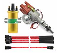Electronic Distributor to fit Ford Pinto OHC 4 Cyl Engine with 8mm Red HT Leads & Sports Coil