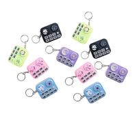 Electronic DJ Controller Hanging Pendant Keychain Pack of 10 Key Chain Pack Music Lovers Bag Music Button Control Decoration Music Paper Button Keychain