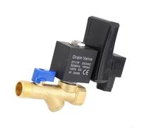 Electronic Drain Valve for Air Compressors, Automatic Condensate Remover with Timed Control, 24-240V AC/DC, IP65 Rated, .6MPa Max Pressure, Industrial Compressed Air Moisture