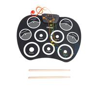 Electronic Drum Kit,9 Drum Pad Electric Drum Kit,Portable Folding Electronic Drum Practice Pad Mat with Pedal Drumsticks,Rechargeable Electric Drum for Beginner
