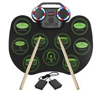 Electronic Drum Kit E-Drum Kit, Bonvvie Rechargeable Portable Digital Drum with 9 Pads, MIDI, DTC, Built-in Speakers, Ideal for Kids, Students, Beginners, Enthusiasts