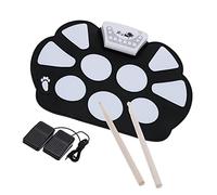 Electronic Drum Pad Kit for Kids & Beginners, Portable Silicone Foldable Drum Set with Drumsticks, Interactive Music Learning Drum Toy for Fun & Practice
