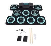 Electronic Drum Practice Pad with Dual Sers, Drum Pad for, Portable Kit with Game Mode, 2000mAh Re Battery, Sile ABS l for Beginners