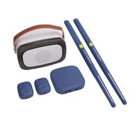 Electronic Drum Set, 3D Motion Sensing Professional Virtual Air Drum Set Easy To Play for Beginners for Home (Dark Blue)