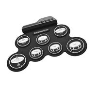 Electronic Drum Set 7 Pads Rolls-up Practice Drum Set Built-in Speakers Headphone USB Socket Kits For Kid Adult Beginner