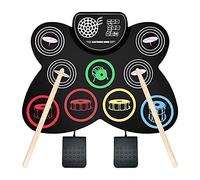 Electronic Drum Set 9 Drum Pads Roll-up Electric Drum Set With Headphone Built In Drum Stick Foot Pedals Electronic Drum Kits Accessories Electronic Drum For Kid Adults Roll-up Drum