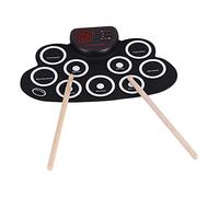 Electronic Drum Set, 9 Drum Practice Pad with Dual Speaker, Drum Pedals, 2 Drumsticks, Headphone Jack, Roll-up Drum Kit Machine 18 Hours Playtime, Christmas Holiday Gifts for Kids