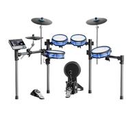 Electronic Drum Set Electric Drum Touchscreen Standard Mesh Moving Included Pedal Optimal Performance Professional electronic drums(Blue)