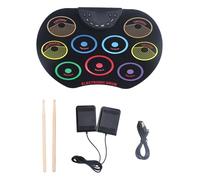 Electronic Drum Set for mini and mini Portable, to Play Roll away Drum Pad with Pedals and Drum Sticks Ideal for Beginners, Foster Creativity, Develop Rhythm
