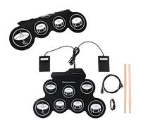 Electronic Drum Set Military Electronic Drum Set, Roll Up Drum Practice Pad Drums Hand Roll Electronic Drums Percussion Instruments Portable Silicone Hand Roll Drums Jazz Drums